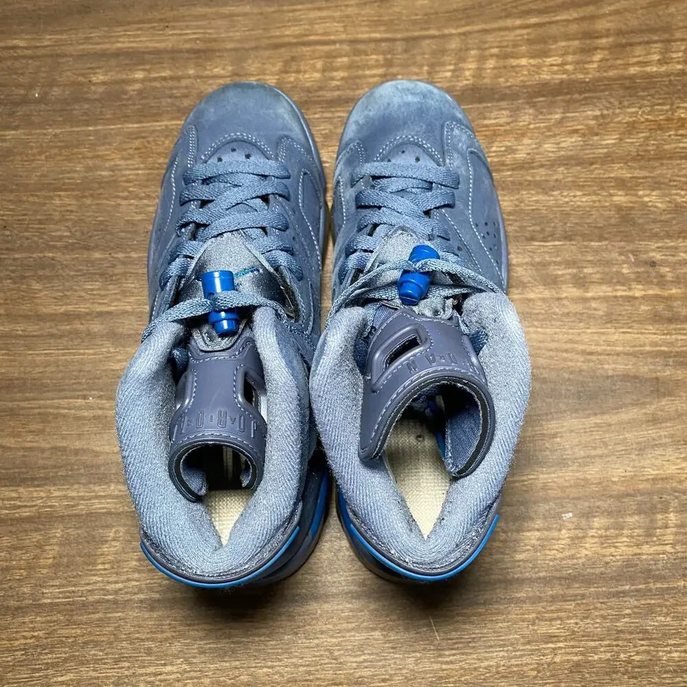 Kid's Air Jordan 6 Retro Jimmy Butler GS Diffused Blue Size 5.5Y (384665-400)